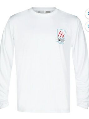 Fintech XL Anywhere Anyday UV Long Sleeve T-Shirt Brilliant White, Red & Blue